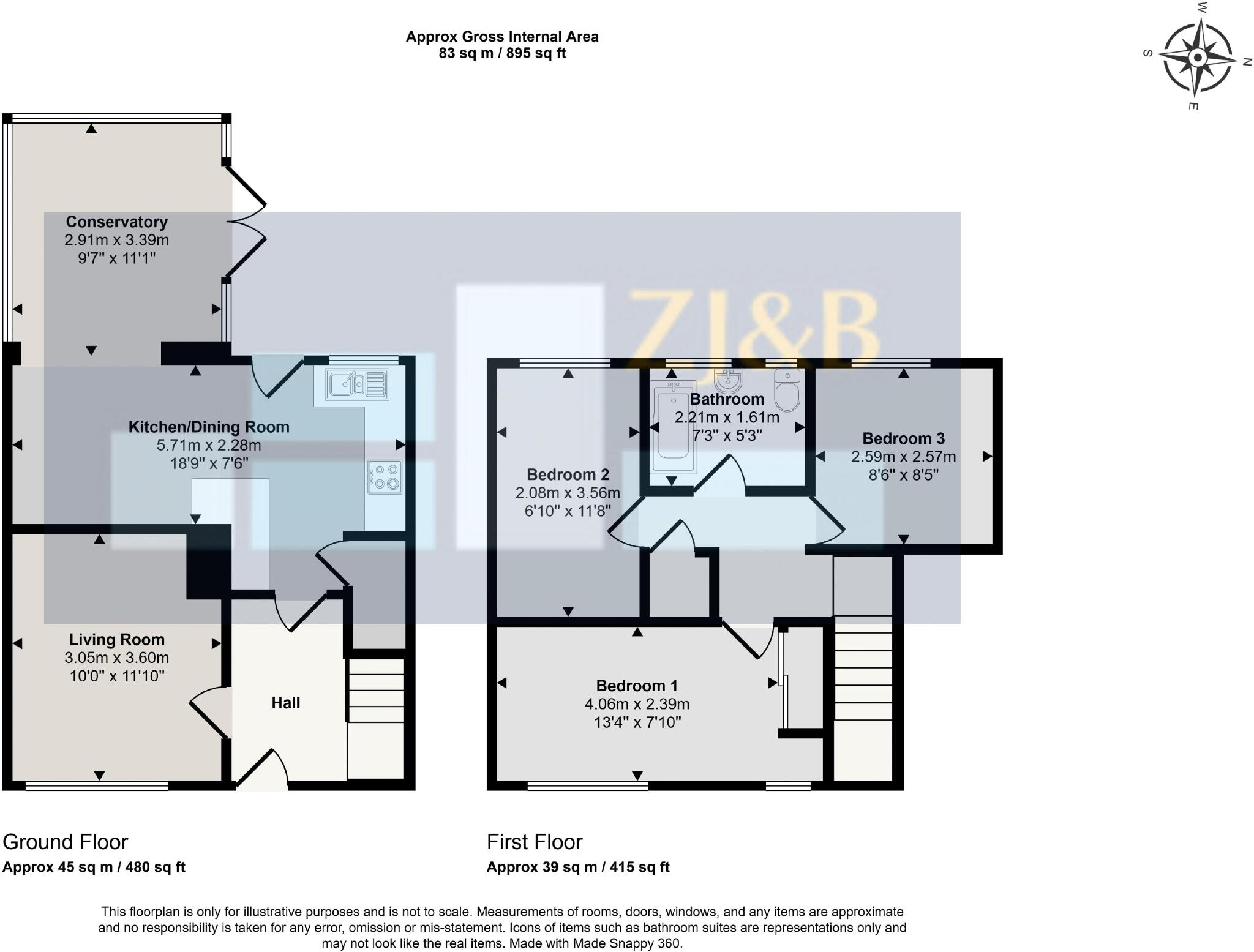 Mereside, Springfield, Shrewsbury, SY2 6LF floorplan