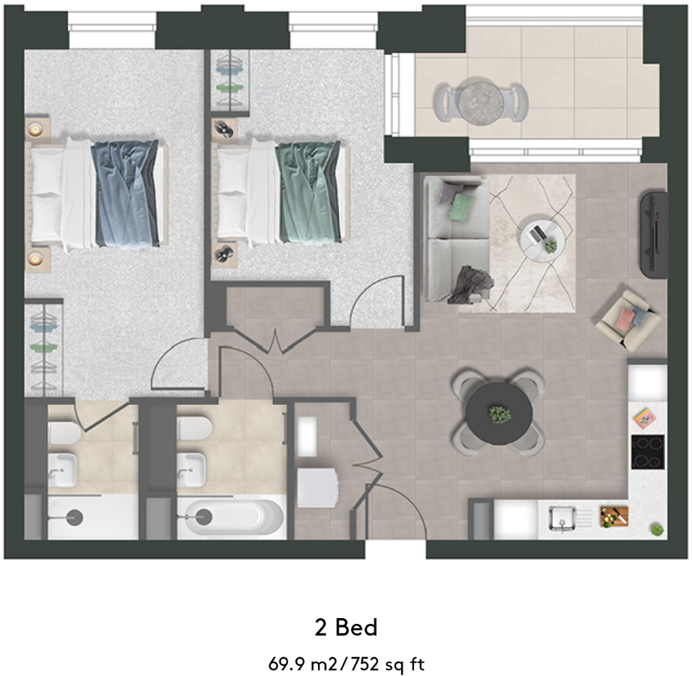 Linear Place, London SW11 floorplan