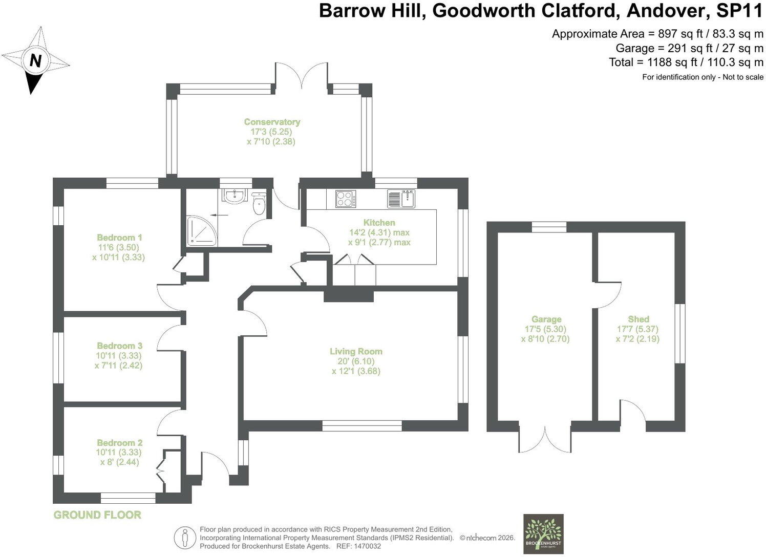 Barrow Hill, Goodworth Clatford, Andover, SP11 7RF floorplan