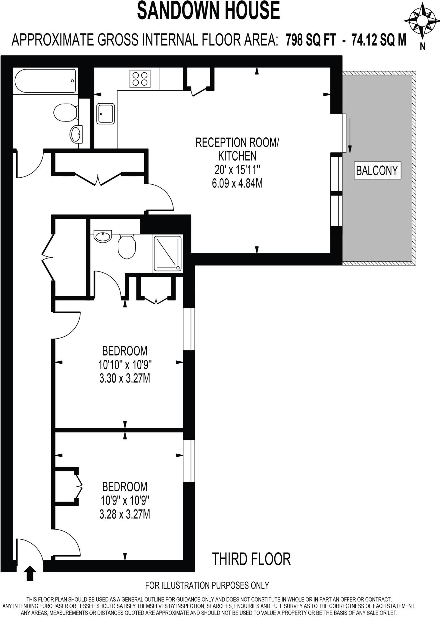 Sandown House, London Square, Staines Upon Thames, TW18 floorplan