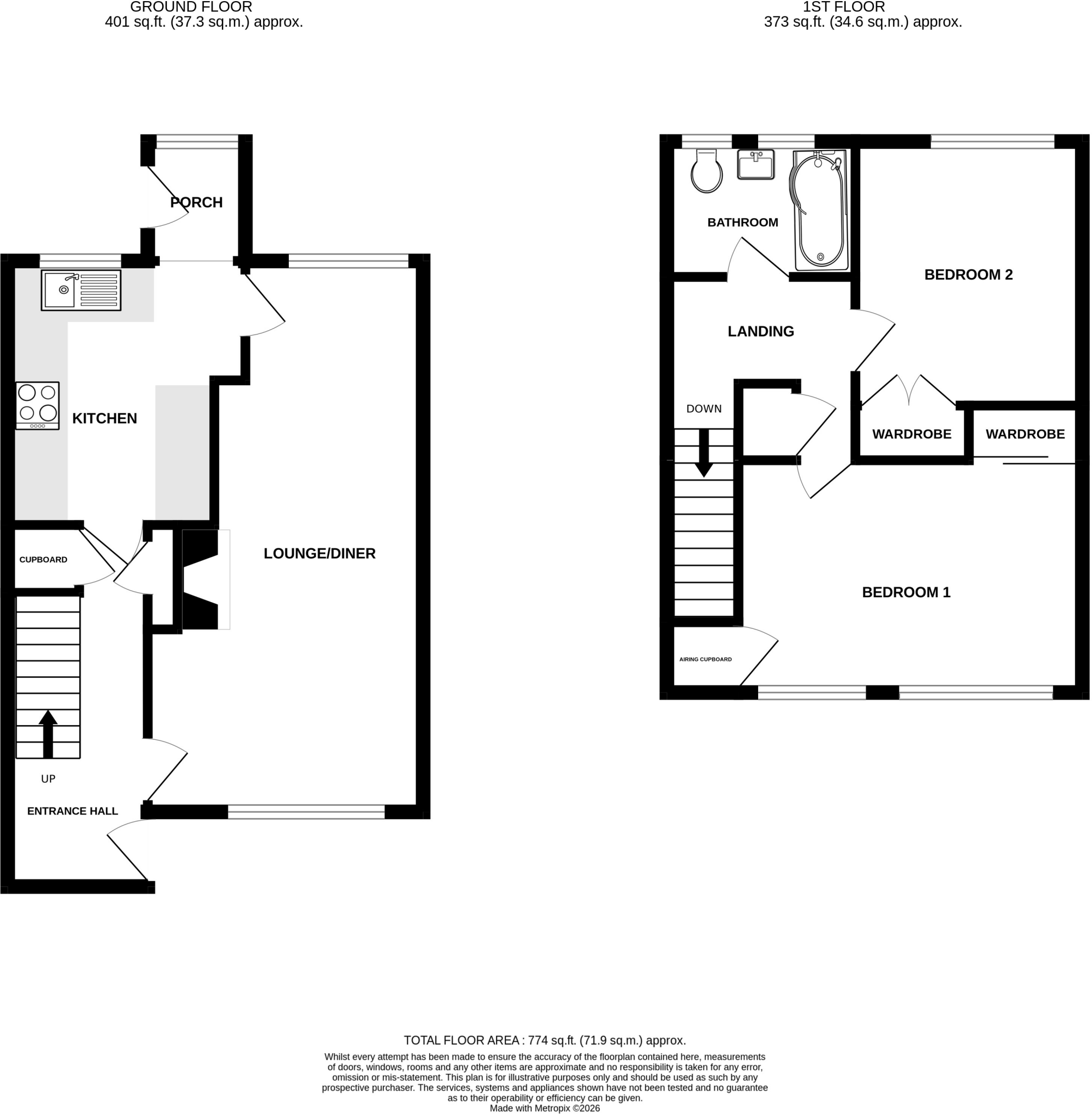 Elm Close, Tiptree floorplan