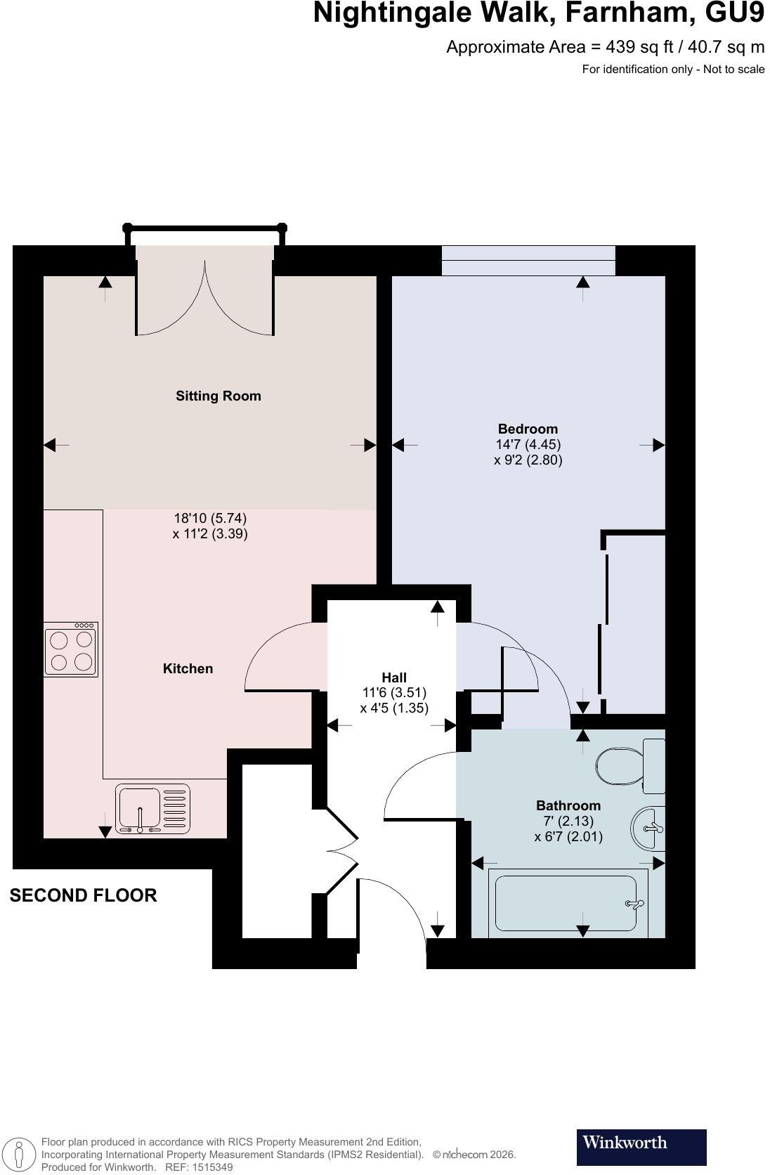 Nightingale Walk, Farnham, Surrey, GU9 floorplan