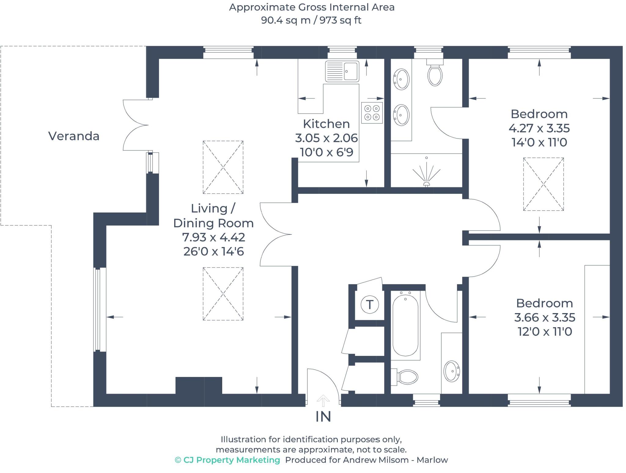 Harleyford, Marlow floorplan