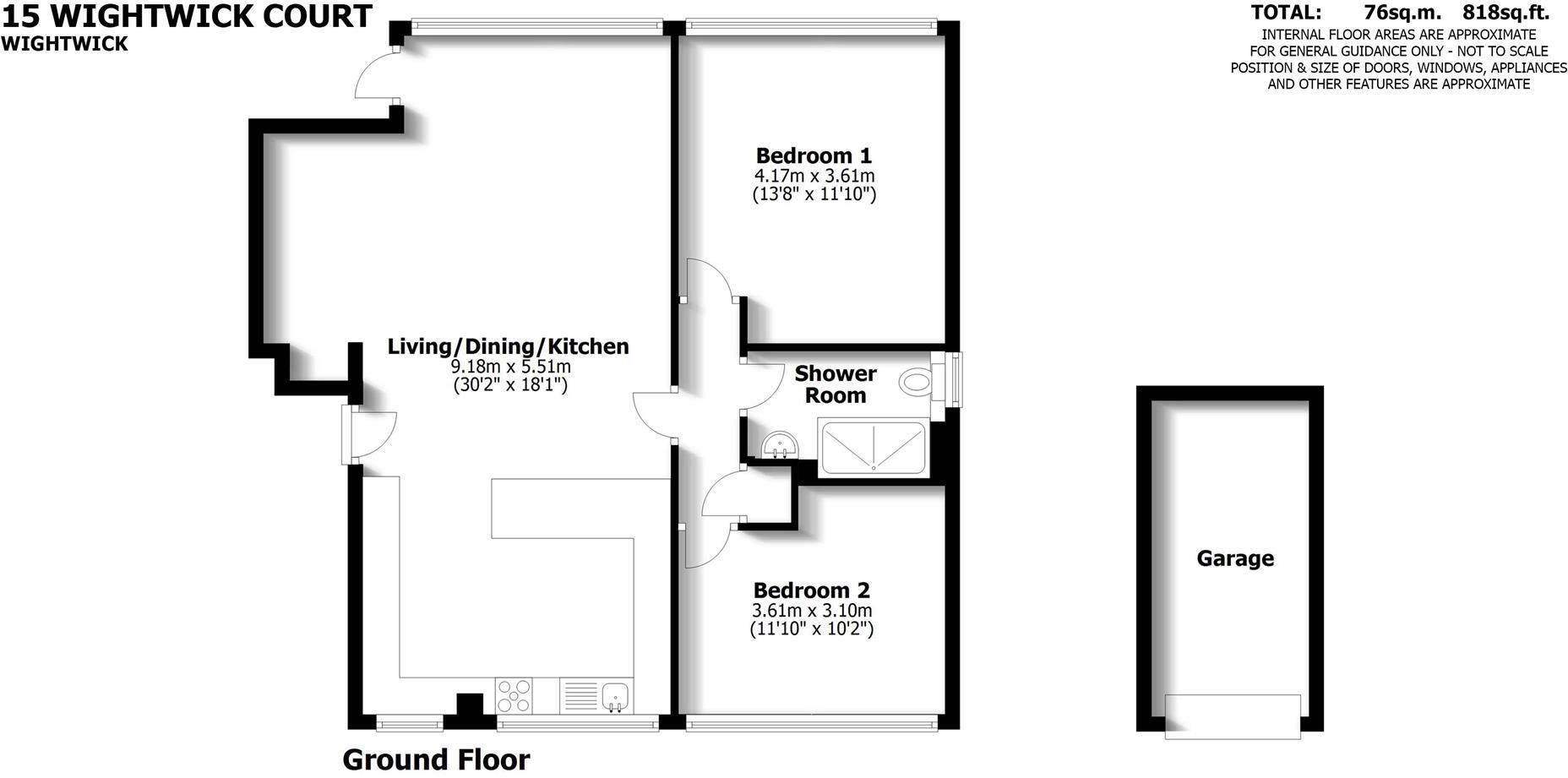15 Wightwick Court, Wightwick, Wolverhampton, WV6 8HF floorplan