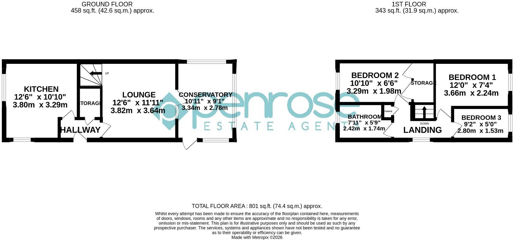 Hedley Rise, Luton, Bedfordshire, LU2 9UB floorplan