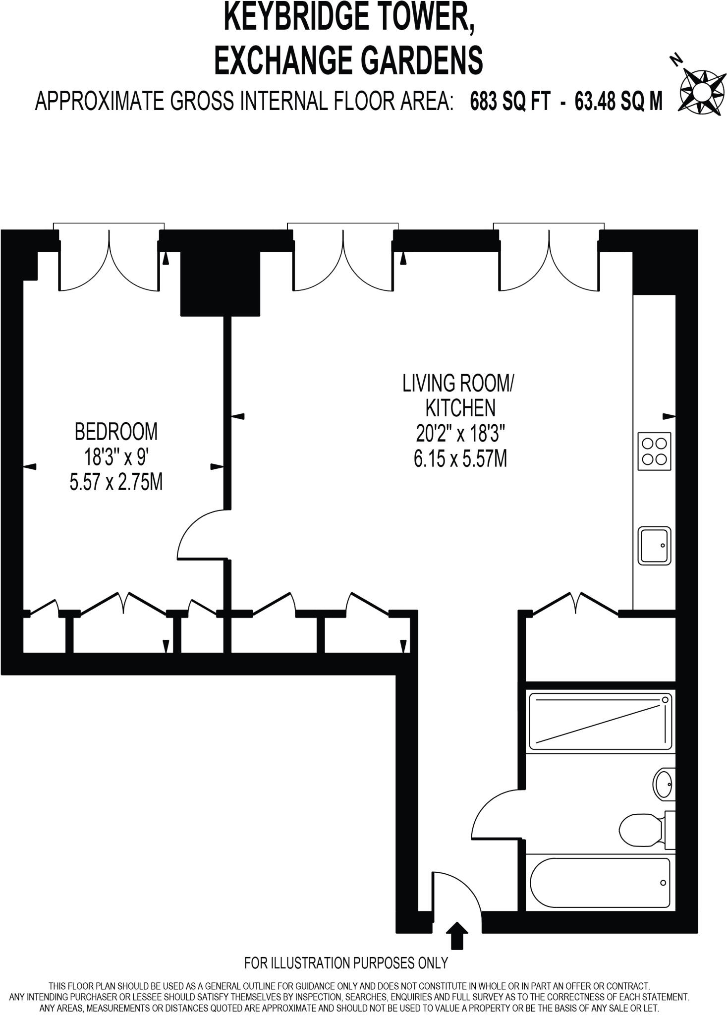 Keybridge Tower, Exchange Gardens, London, SW8 floorplan