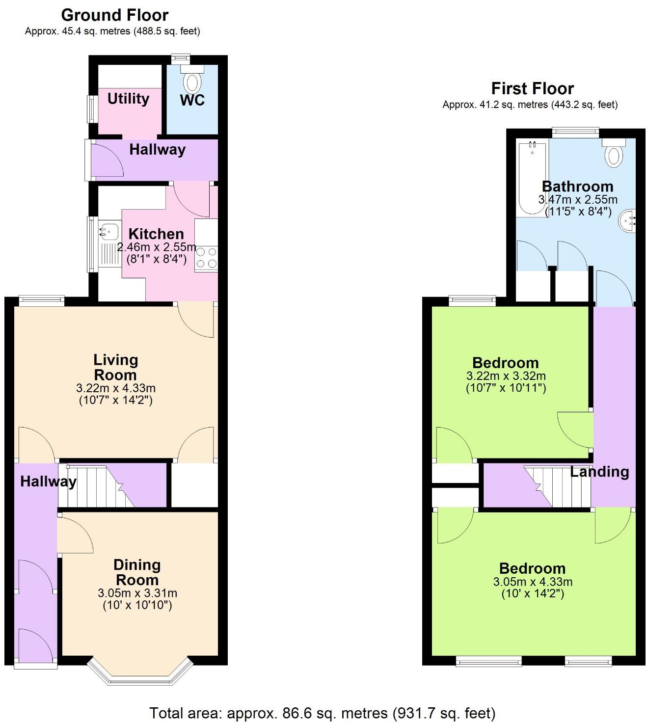 Hilton Terrace, St. Georges, Telford, Shropshire, TF2 9AG floorplan