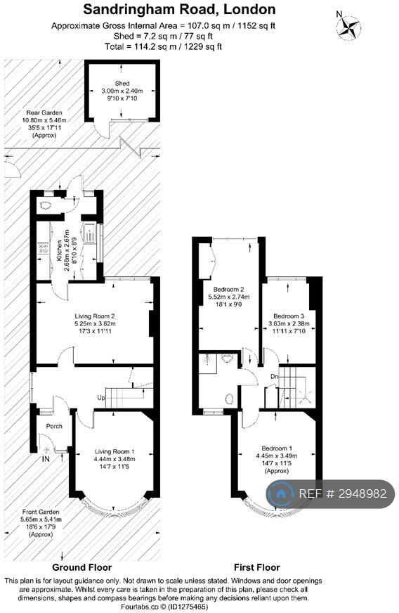 Sandringham Road, London, NW11 floorplan