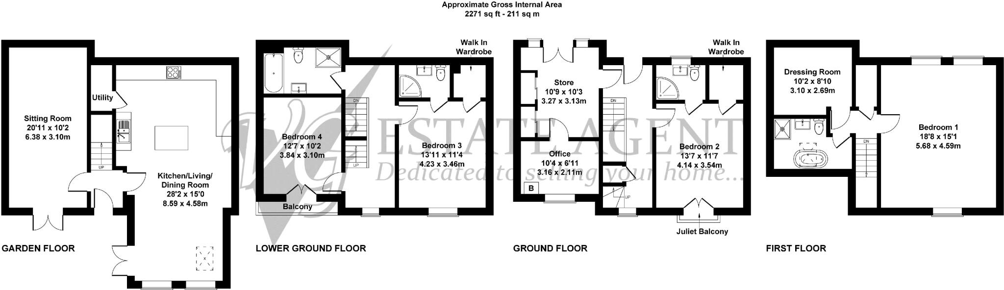 24 Greenside Gardens, Friendly HX6 2UP floorplan