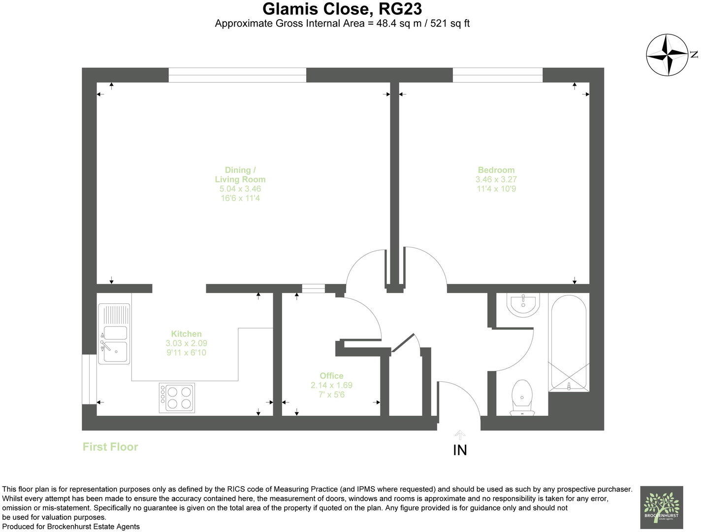 Glamis Close, Oakley, Basingstoke, RG23 7NH floorplan