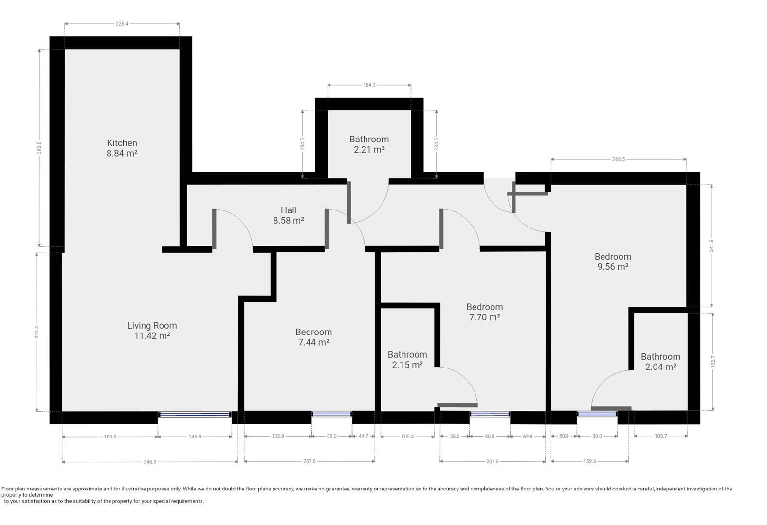 27/28 - Apt 19, Brayford Court - Student Apartment floorplan