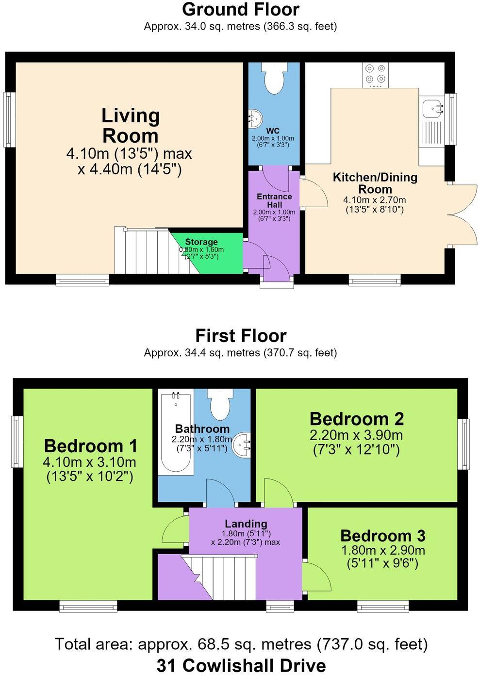 Cowlishall Drive, Old Tupton, S42 floorplan