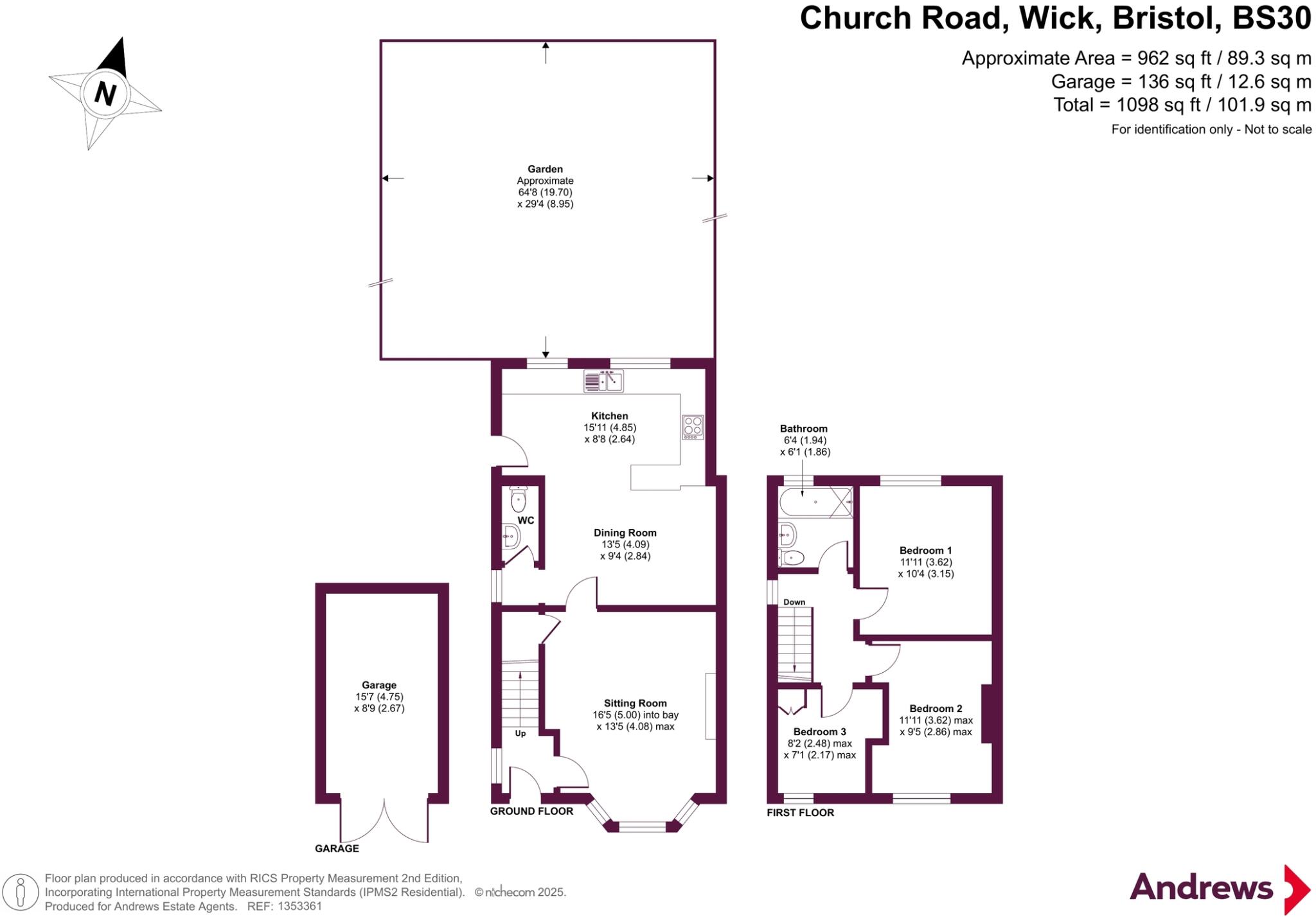 Church Road, Wick, Bristol, Gloucestershire, BS30 floorplan