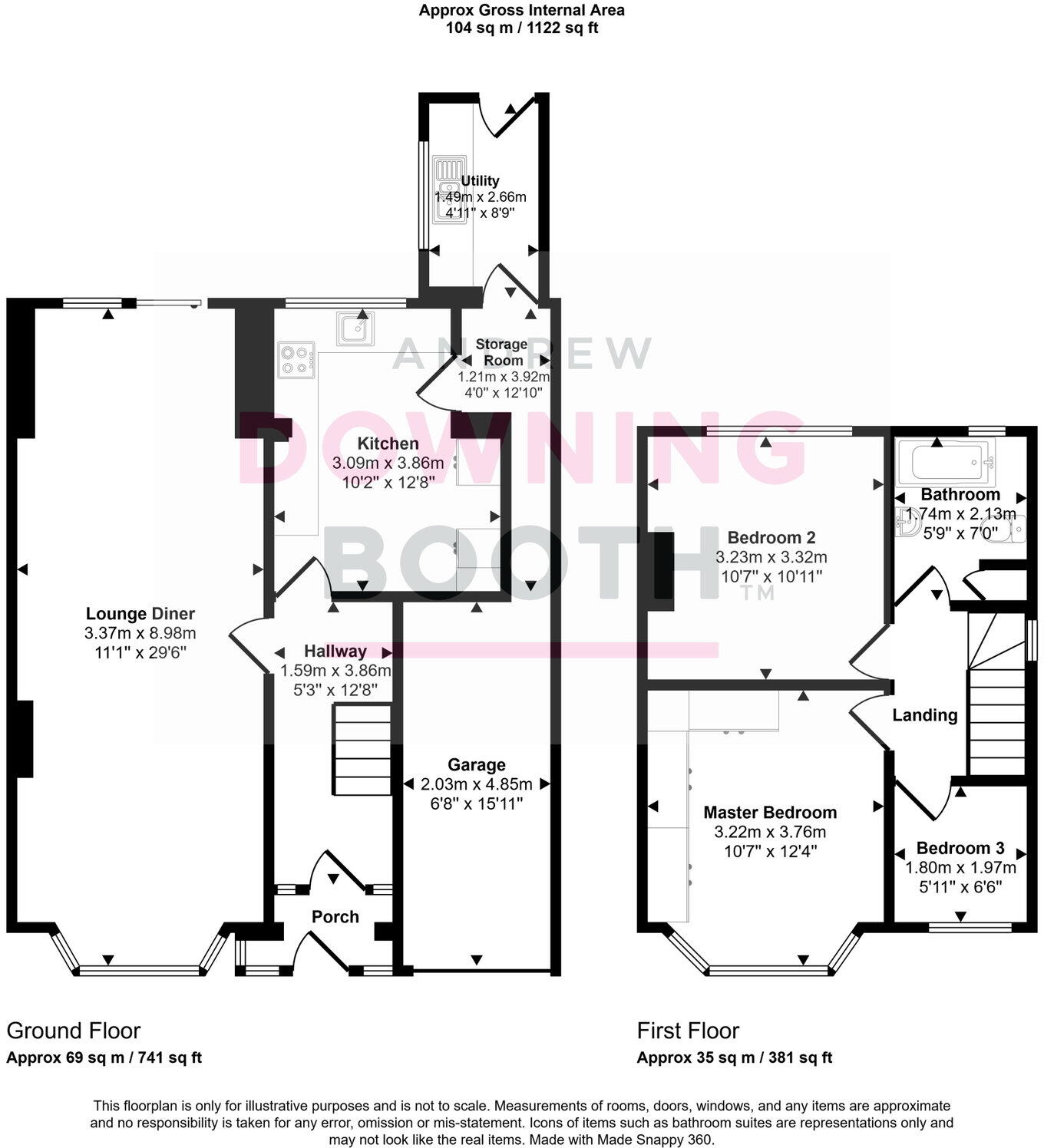 Daw End Lane, Walsall, WS4 1JP - No Upward Chain floorplan