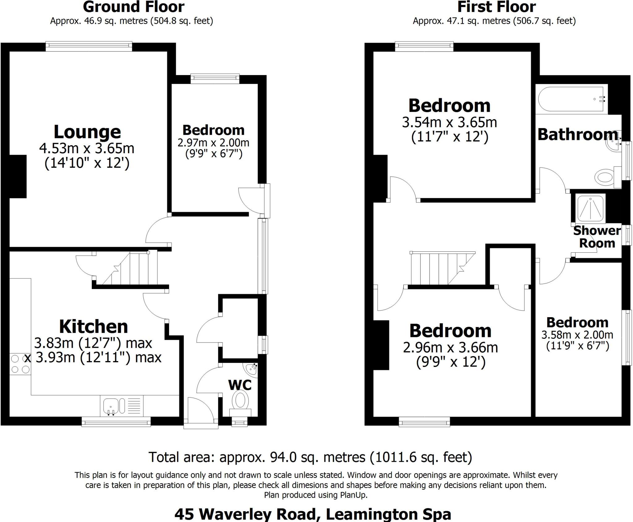 45 Waverley Road, Leamington Spa floorplan