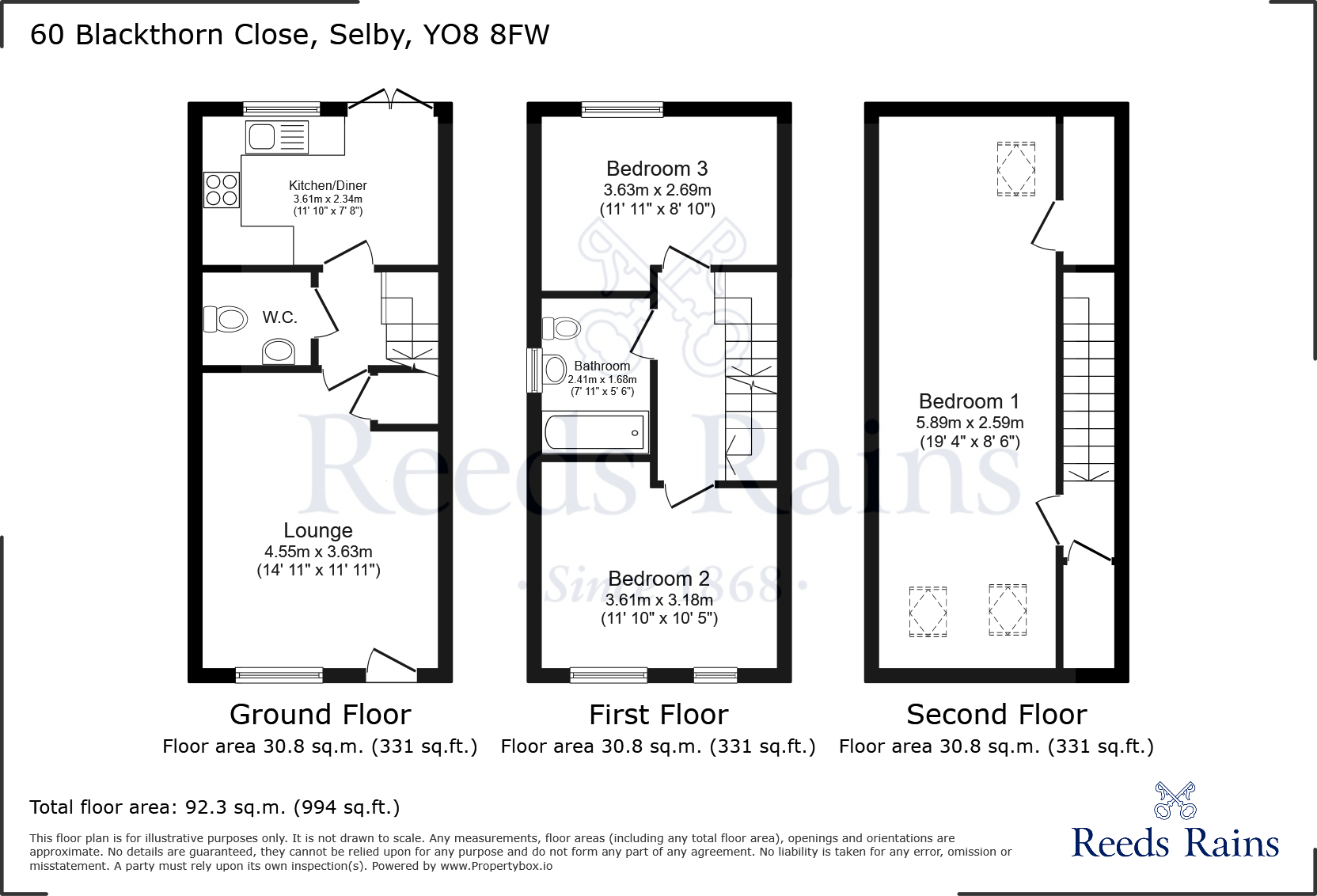 Blackthorn Close, Selby, North Yorkshire, YO8 floorplan