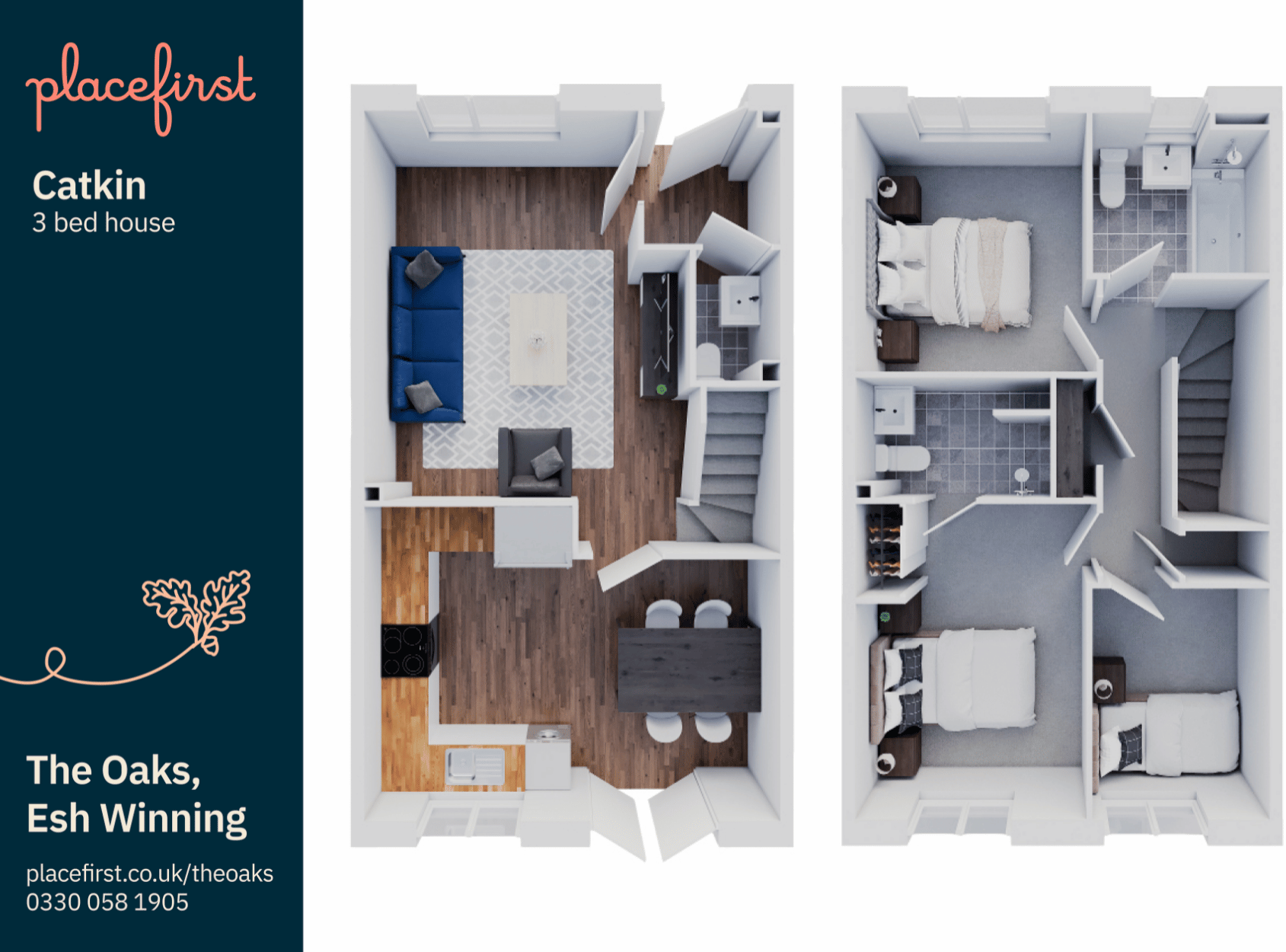 The Oaks, DH7 floorplan