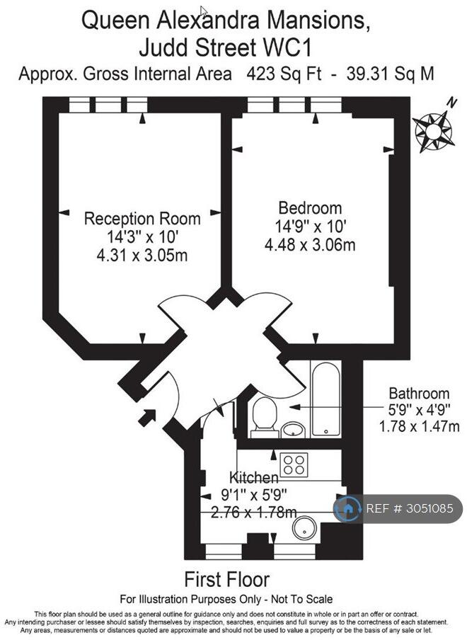 Queen Alexandra Mansions, London, WC1H floorplan