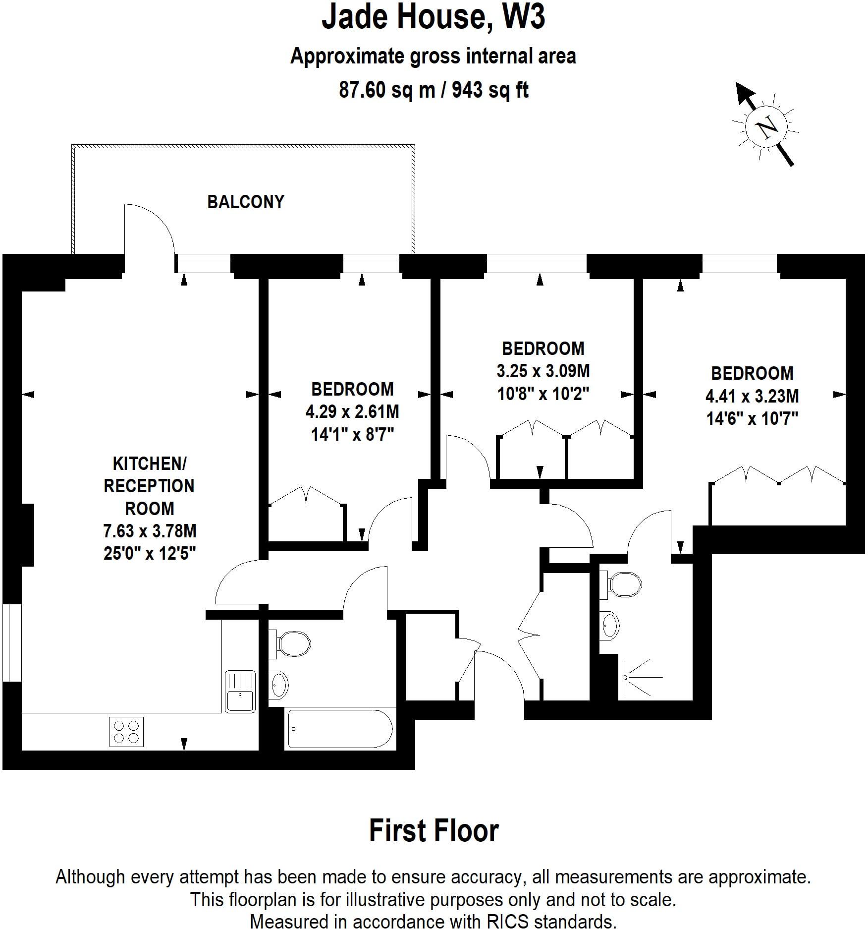 Royal Gateway, Pearl House, Acton, W3 floorplan