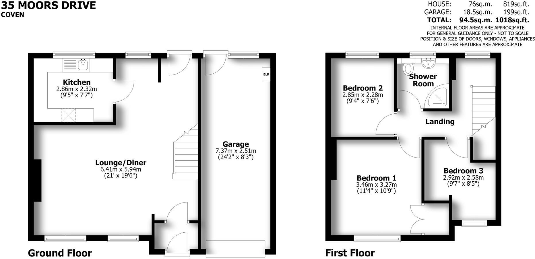 35 Moors Drive, Coven, Wolverhampton, WV85EJ floorplan