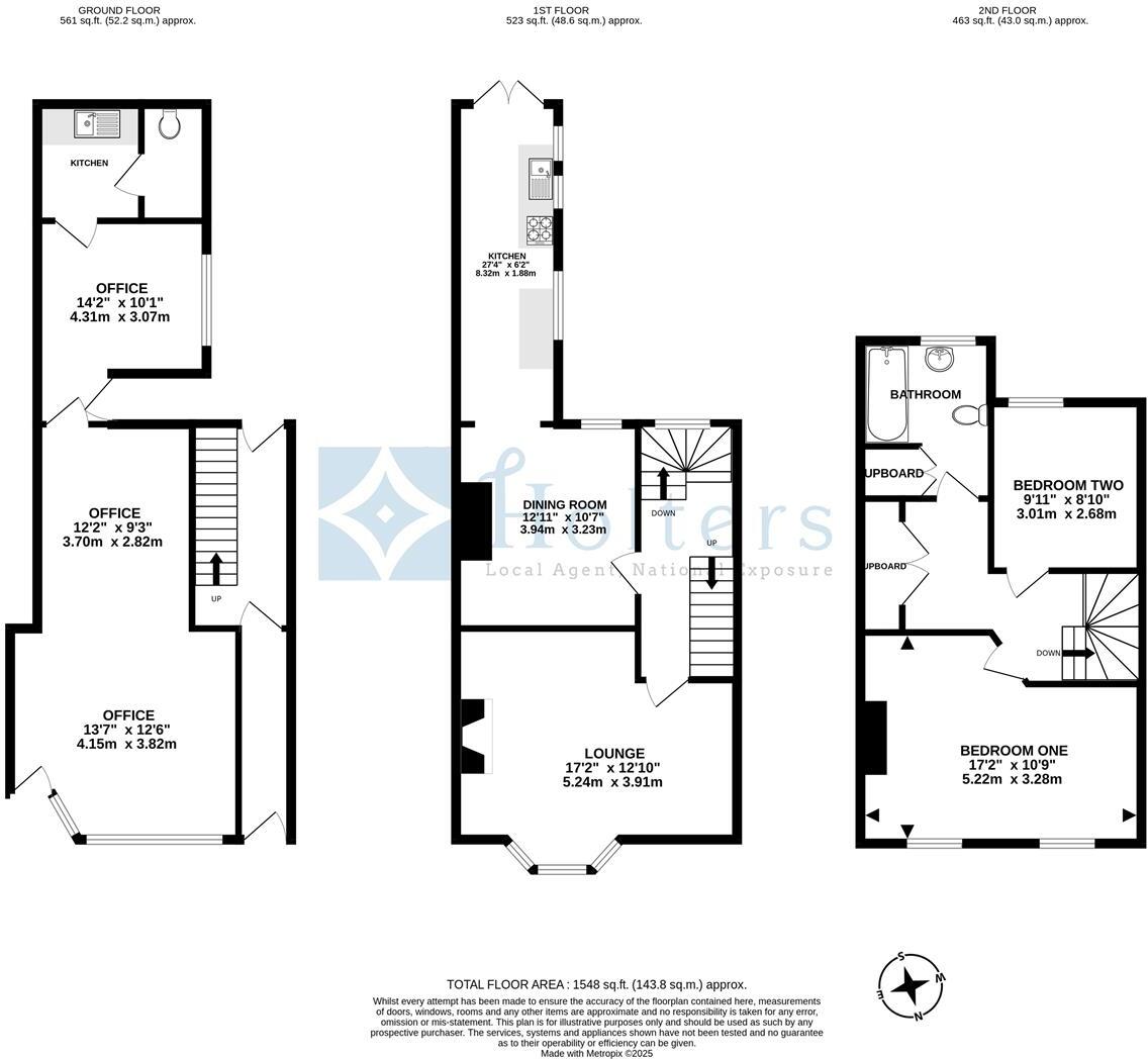 Market Street, Builth Wells - OFFICE & MAISONTTE ABOVE floorplan