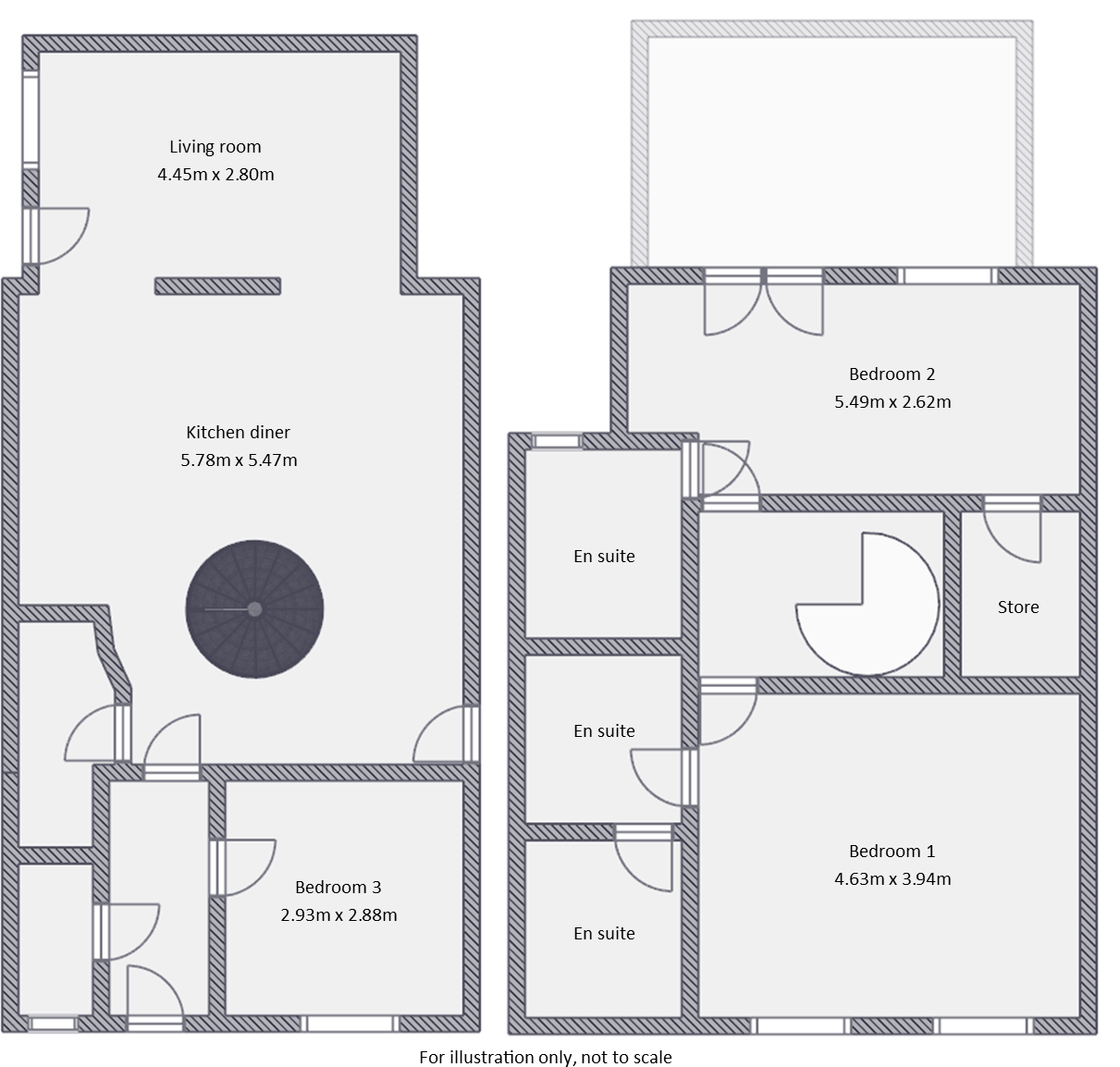 Les Papillons, Castle Hill, Lostwithiel, Cornwall floorplan