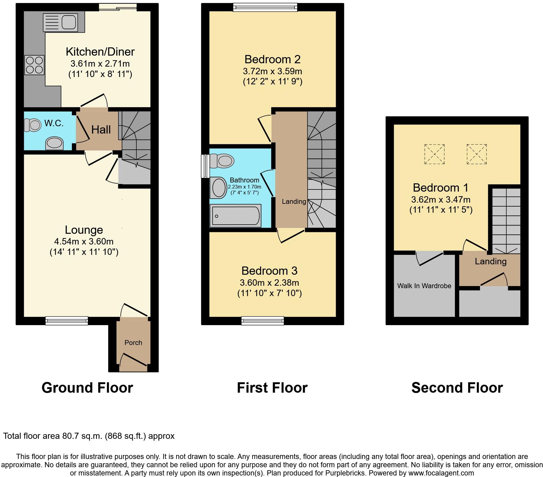 Rothbury Drive, Ashington, NE63 floorplan