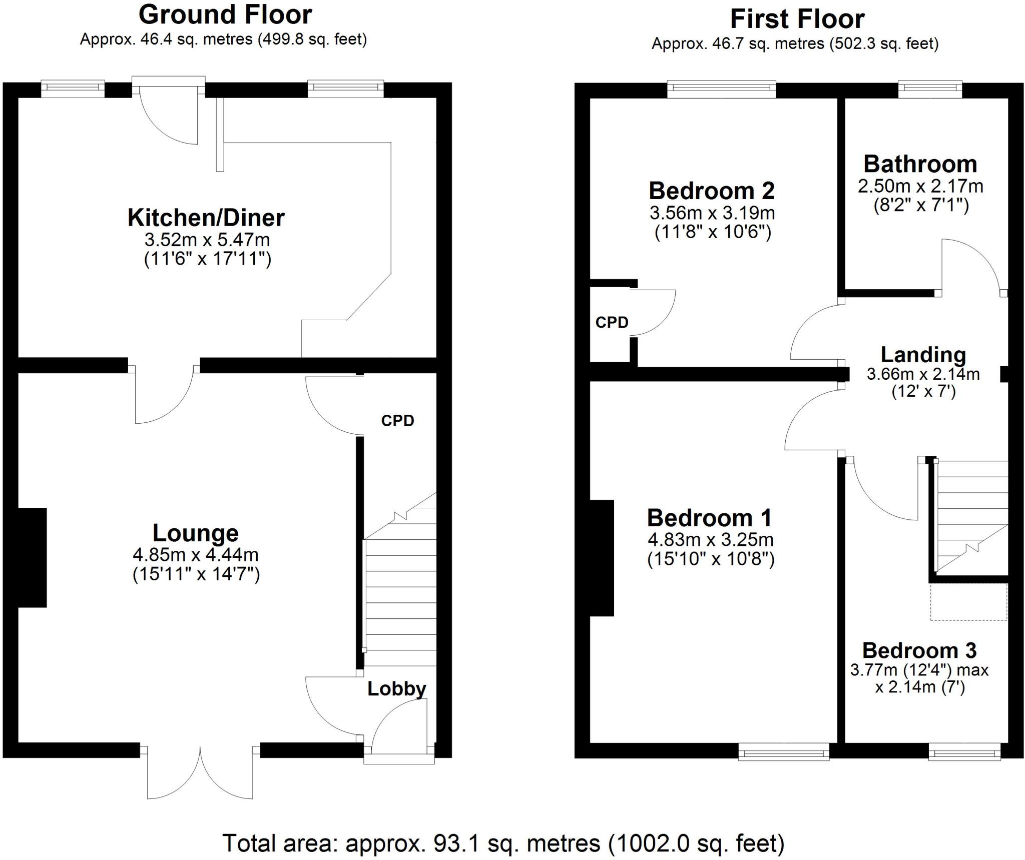 Wesley Street, Prudhoe, Northumberland, NE42 floorplan