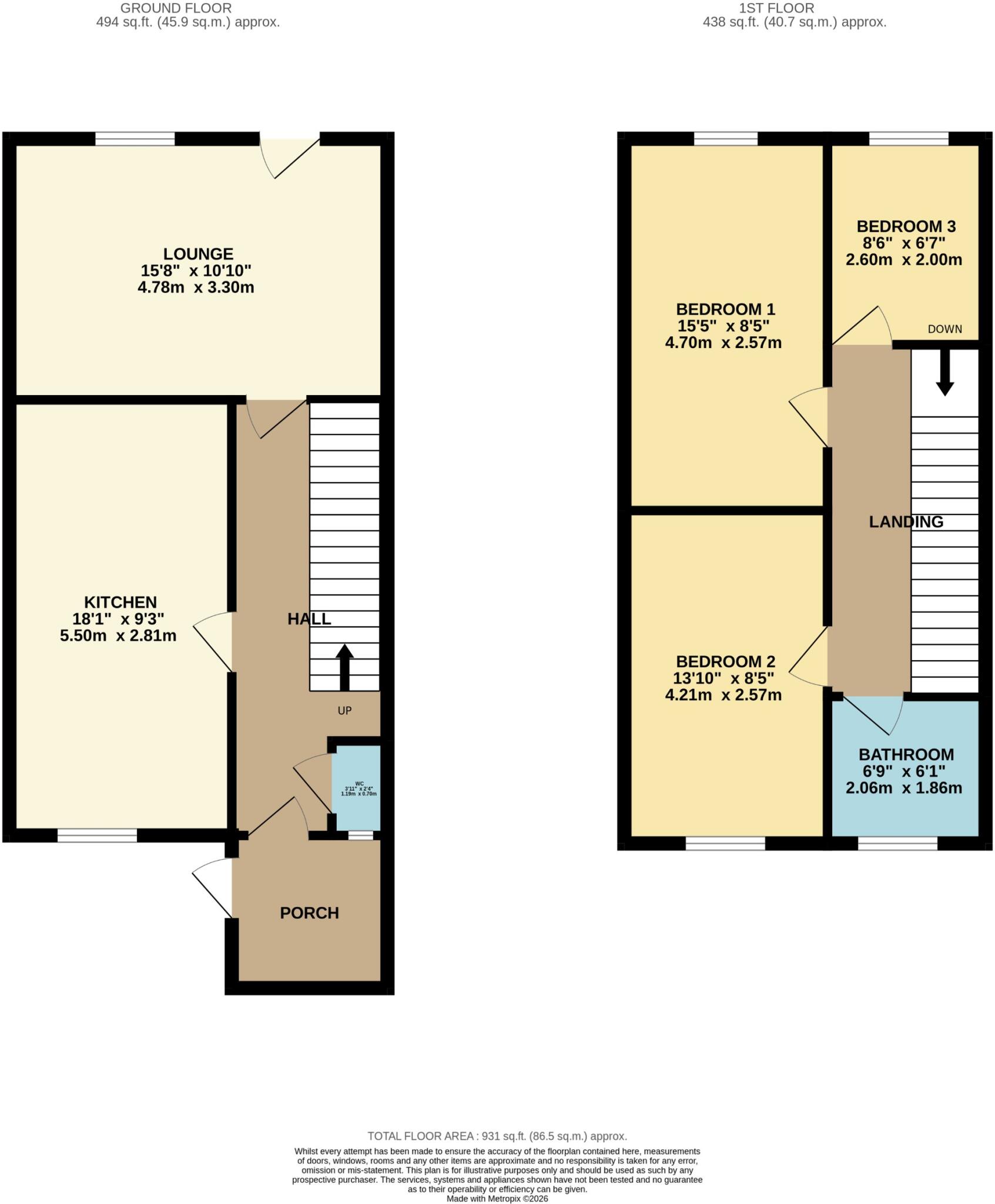 Brunton Street, North Shields, NE29 6JL floorplan