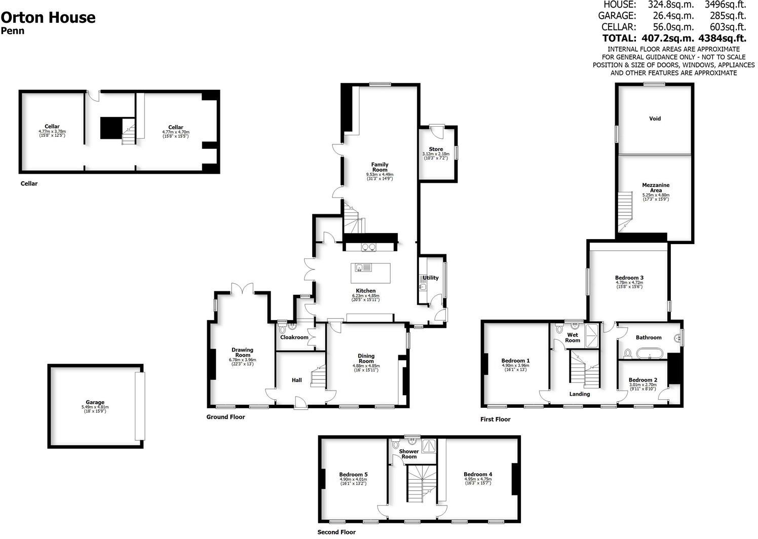 Orton House, Showell Lane, Lower Penn, Wolverhampton floorplan