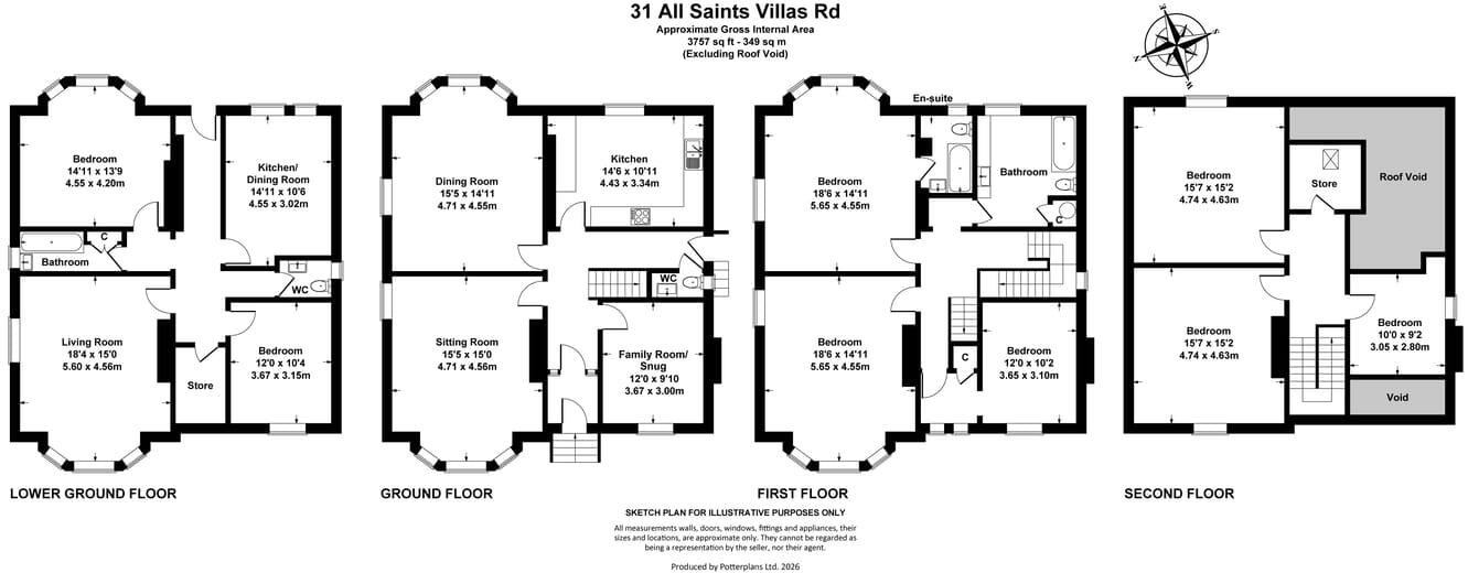 All Saints Villas Road, Cheltenham, GL52 floorplan