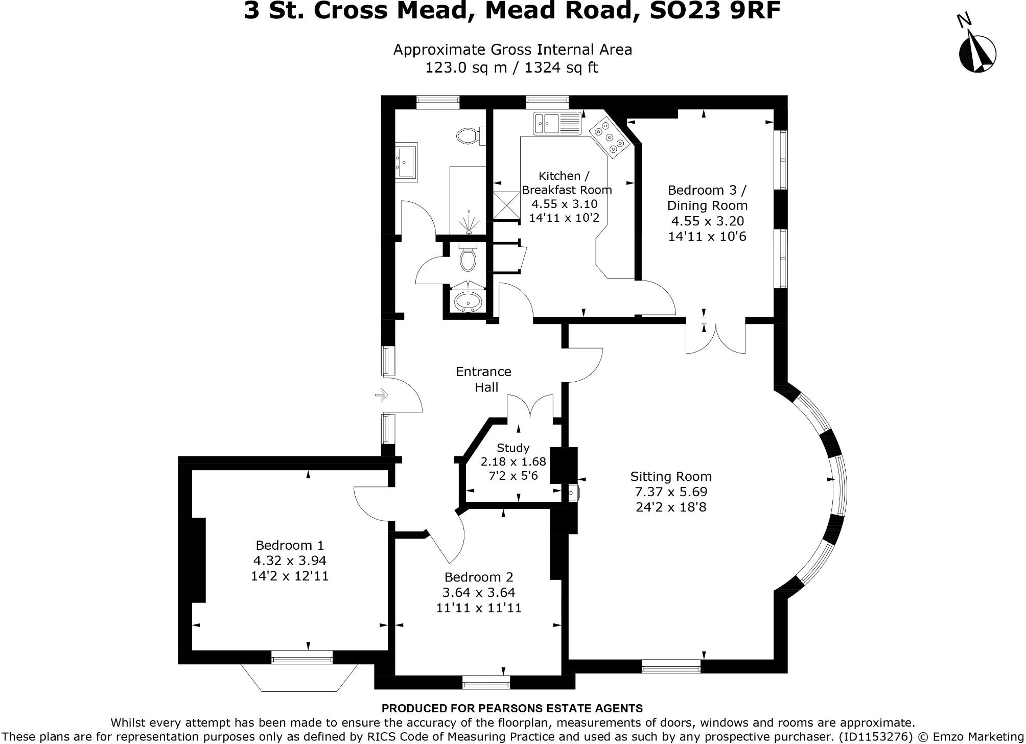 St Cross Mede, Winchester floorplan
