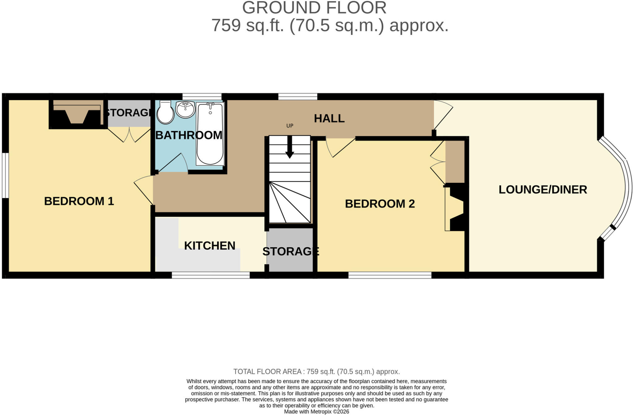 Top floor flat, 27B York avenue, East Cowes, Isle of wight floorplan