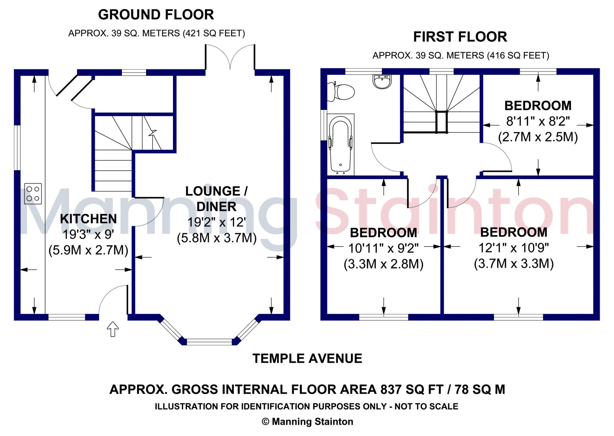 Temple Avenue, Rothwell, Leeds, West Yorkshire floorplan