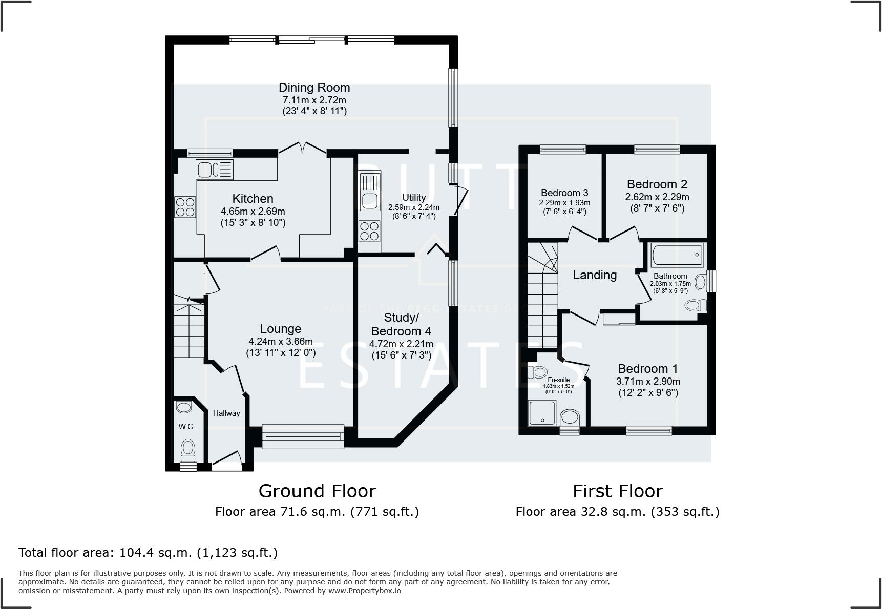 Melrose Avenue, Exeter floorplan