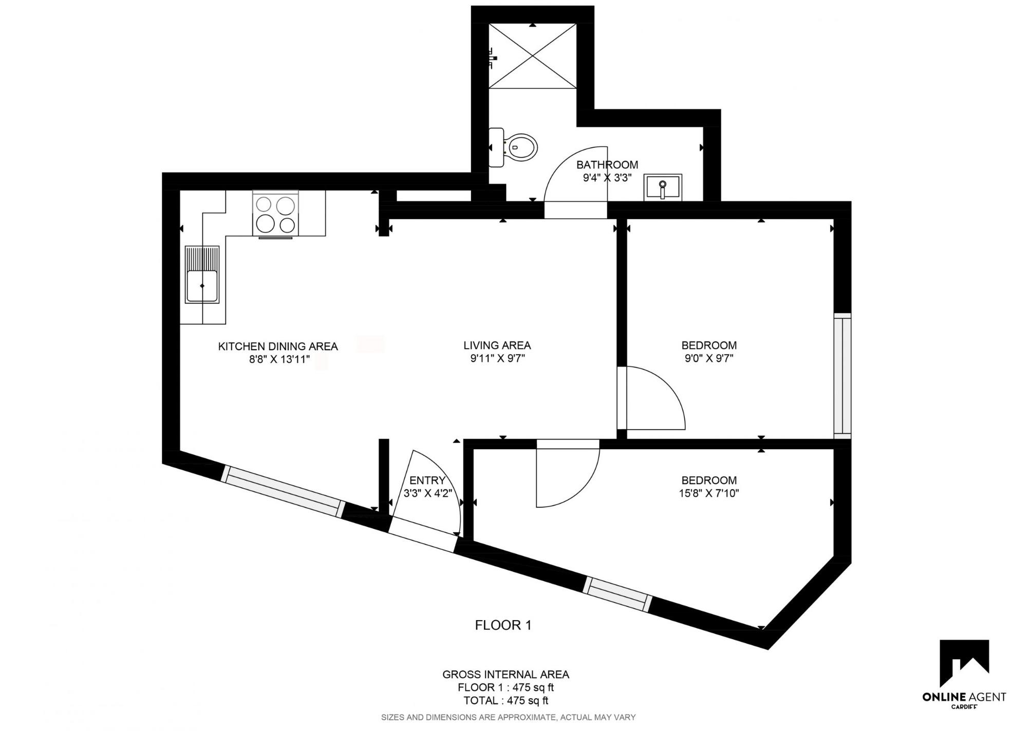 Flat 4, Theobald Road, Canton, Cardiff  floorplan
