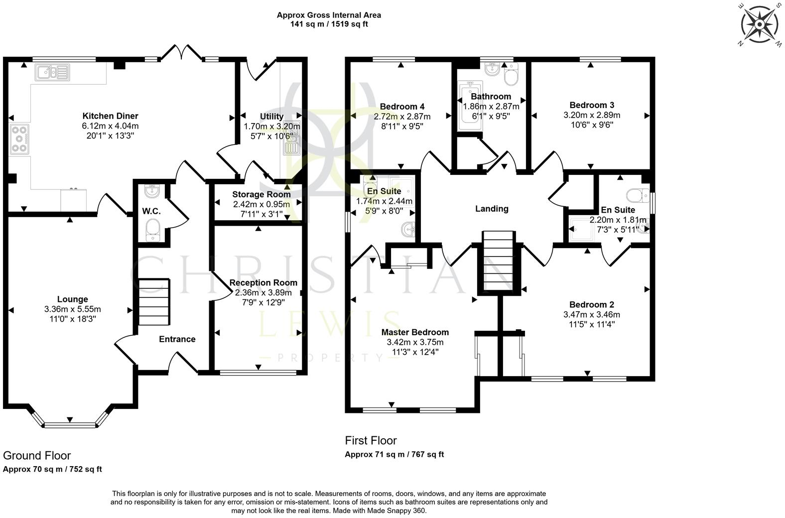 Crump Way, Evesham floorplan