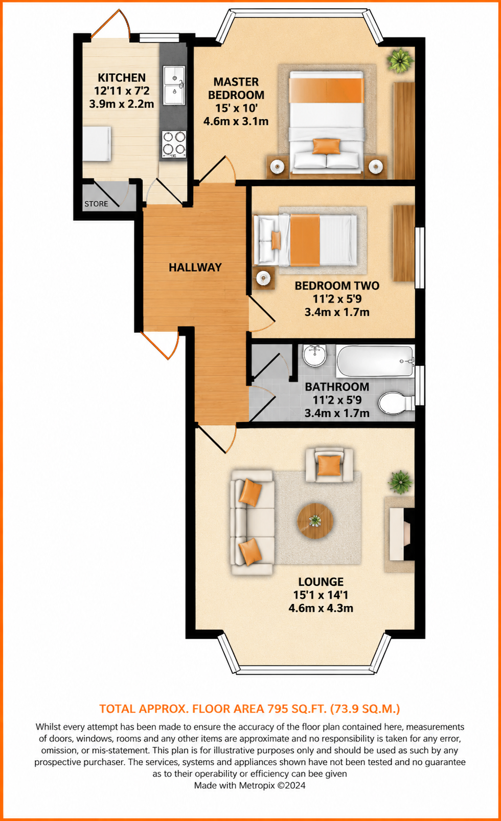 Esplanade Gardens, Scarborough, North Yorkshire floorplan