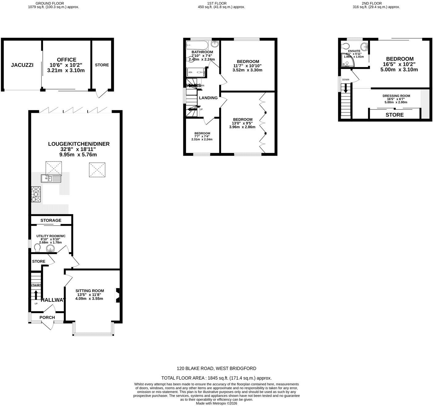 120, Blake Road, West Bridgford, Nottingham, Nottinghamshire, NG2 floorplan