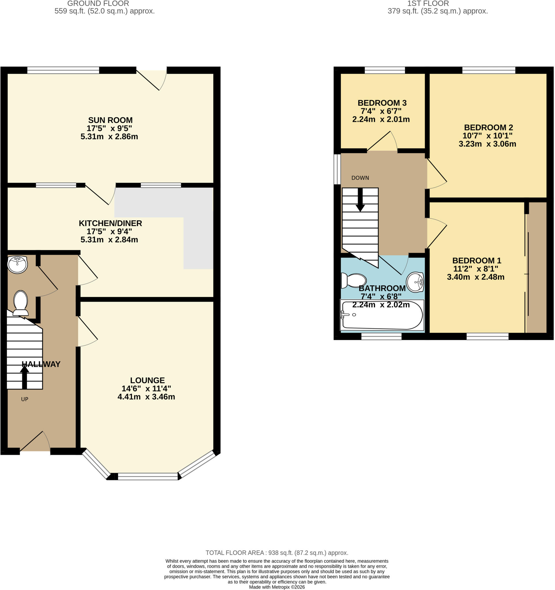 2, Monks Road, Scunthorpe, North Lincolnshire, DN17 floorplan