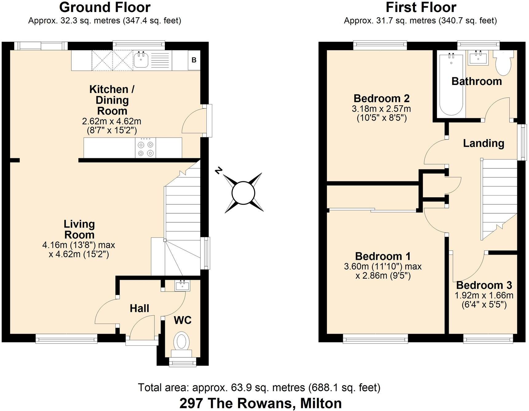 The Rowans, Milton, CB24 floorplan