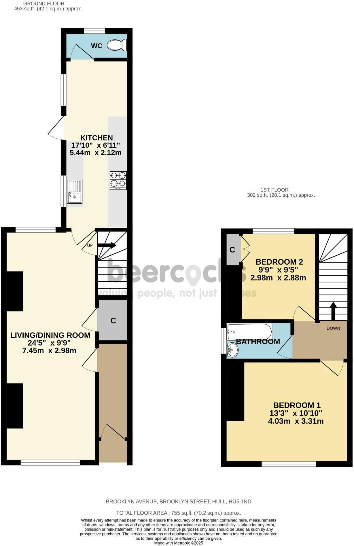 Brooklyn Avenue, Brooklyn Street, HU5 1ND floorplan