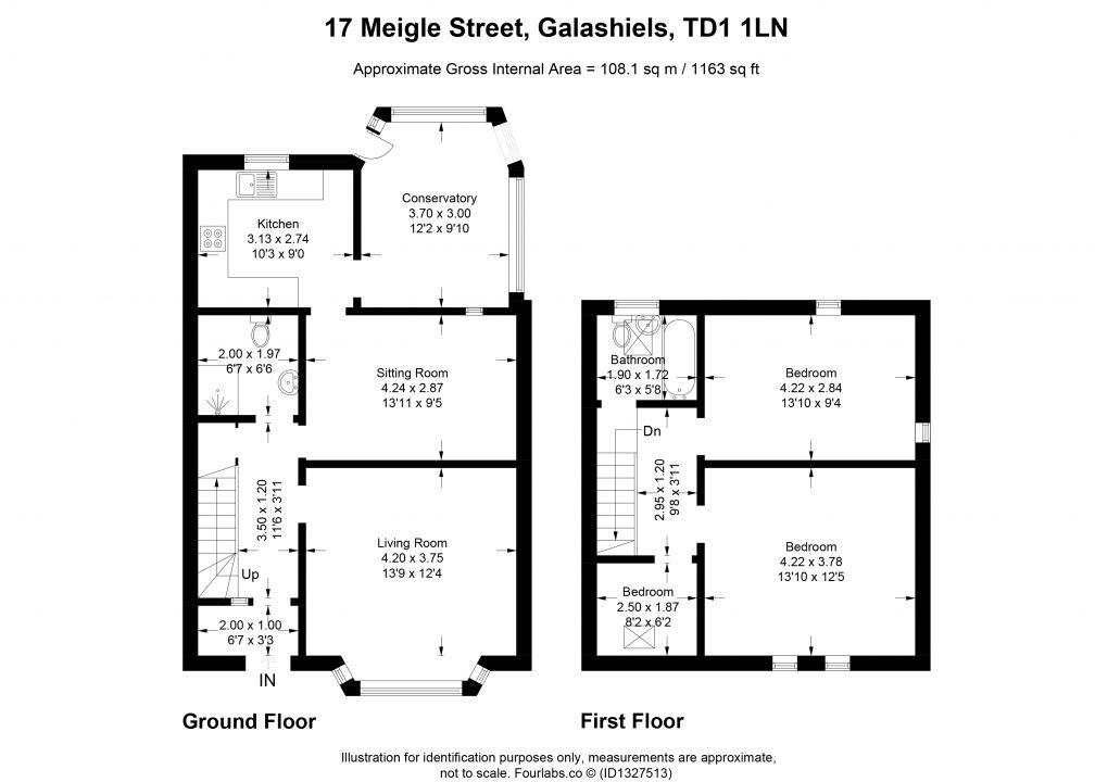 17 Meigle Street, Galashiels, TD1 1LN floorplan