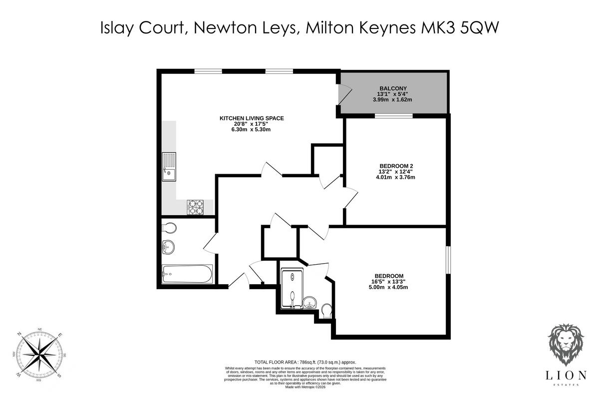 Islay Court Newton Leys, Milton Keynes, MK3 floorplan