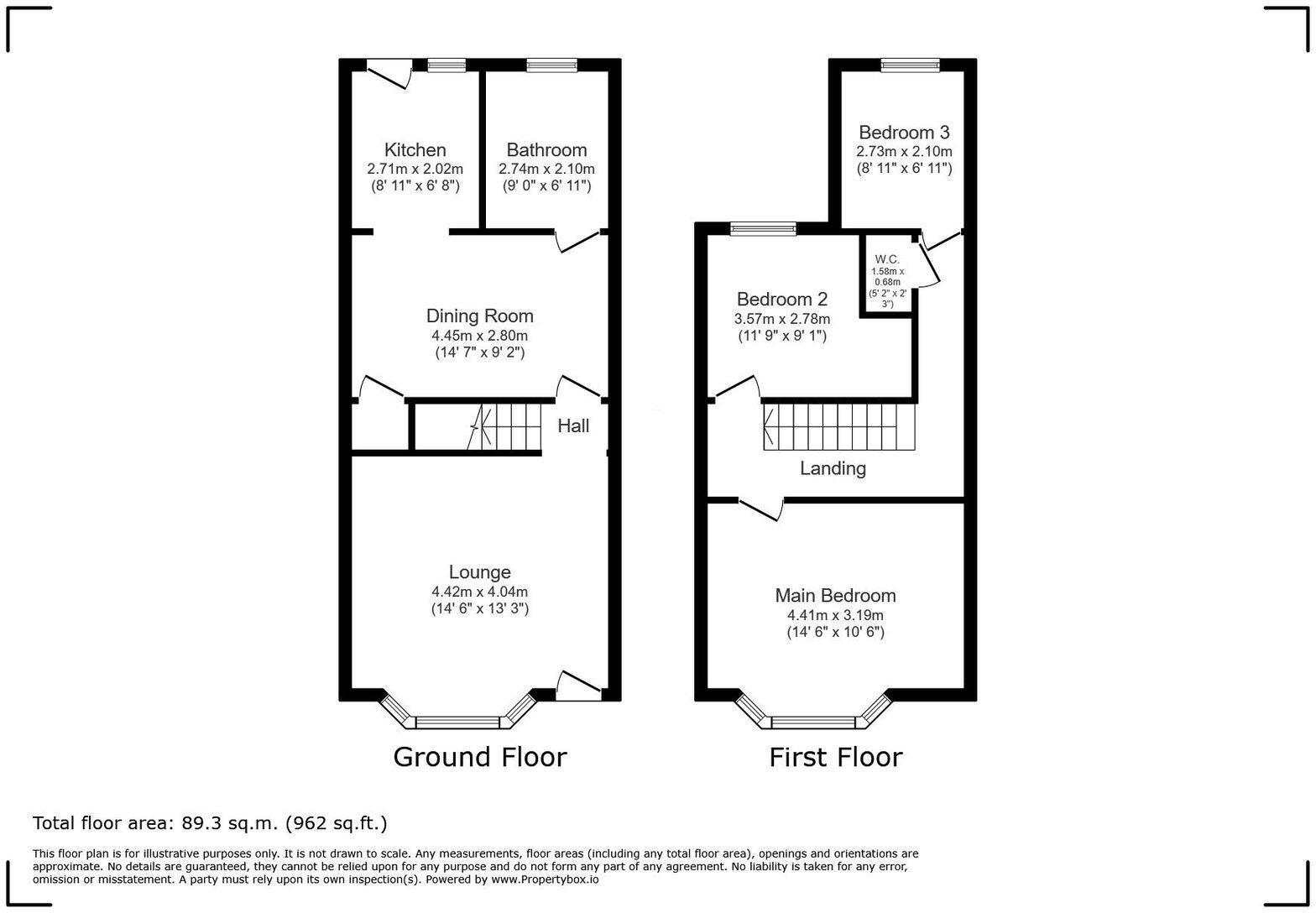 64 Vale Road, Rhyl, LL18 2BY floorplan