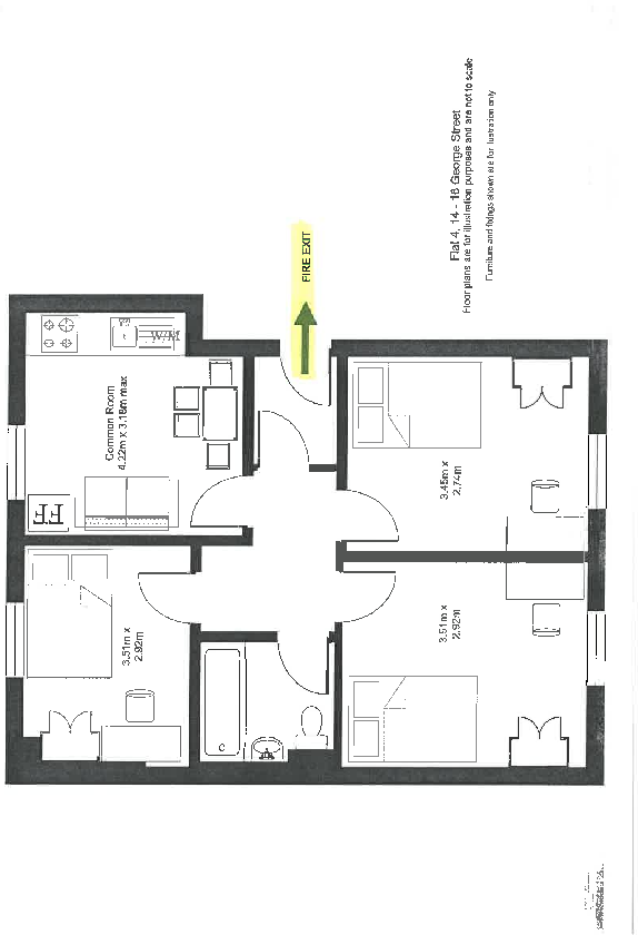 Flat 4, 14-16 George Street,Leamington Spa,CV31 floorplan