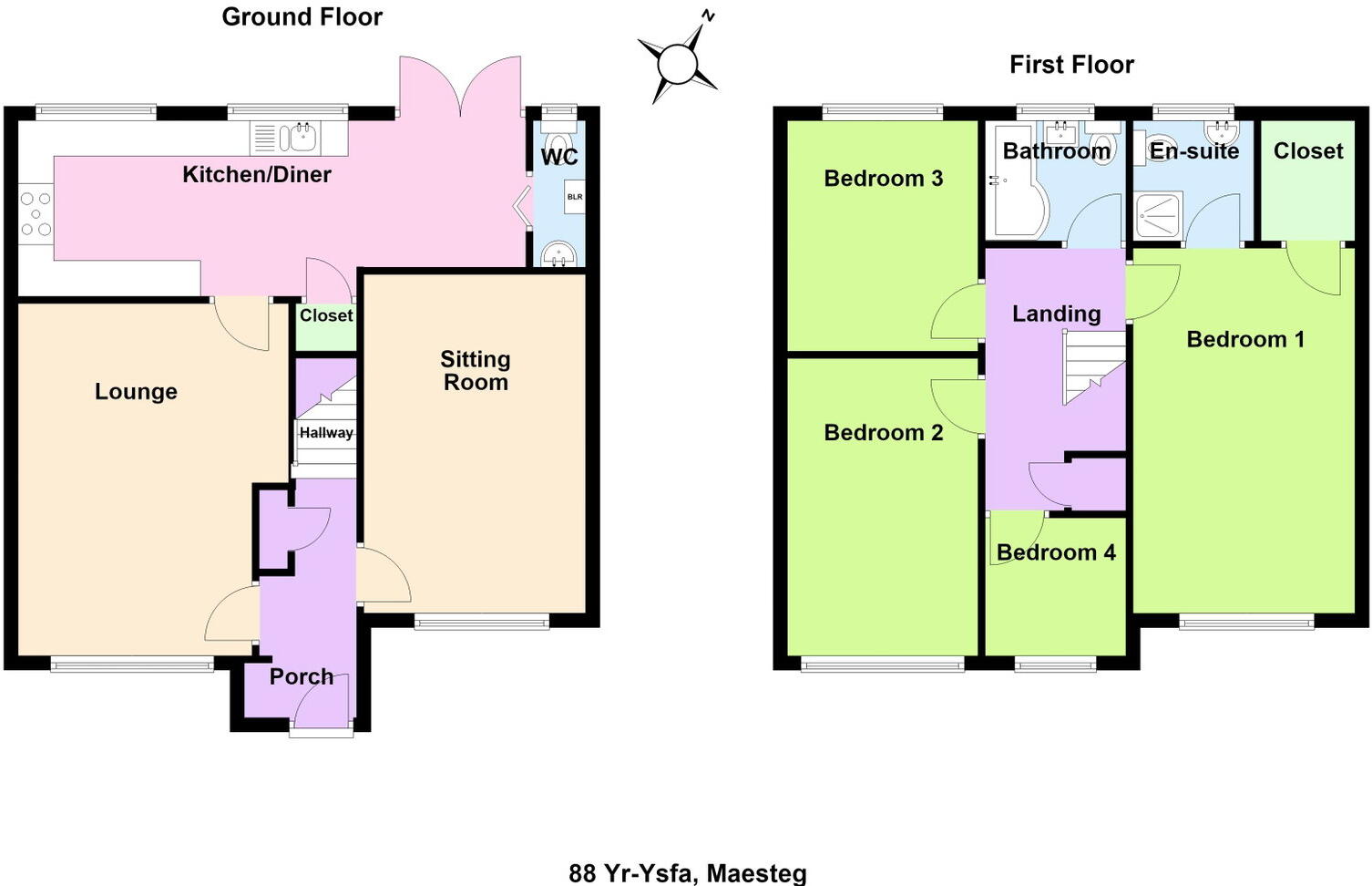 Yr-Ysfa, Maesteg, CF34 9BE floorplan