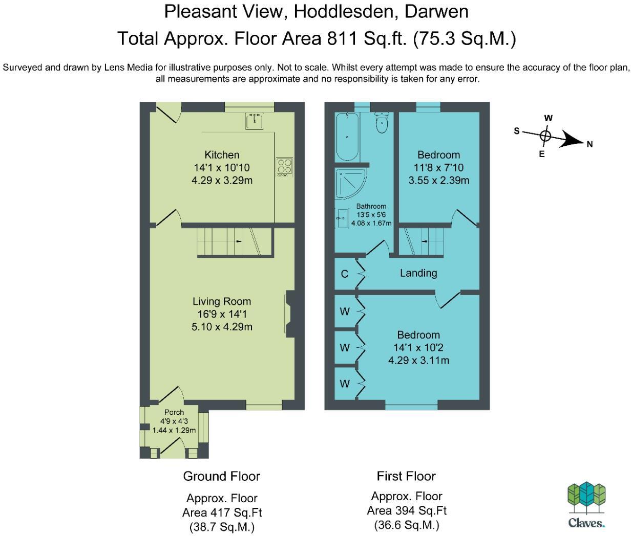 Pleasant View, Hoddlesden, Darwen floorplan