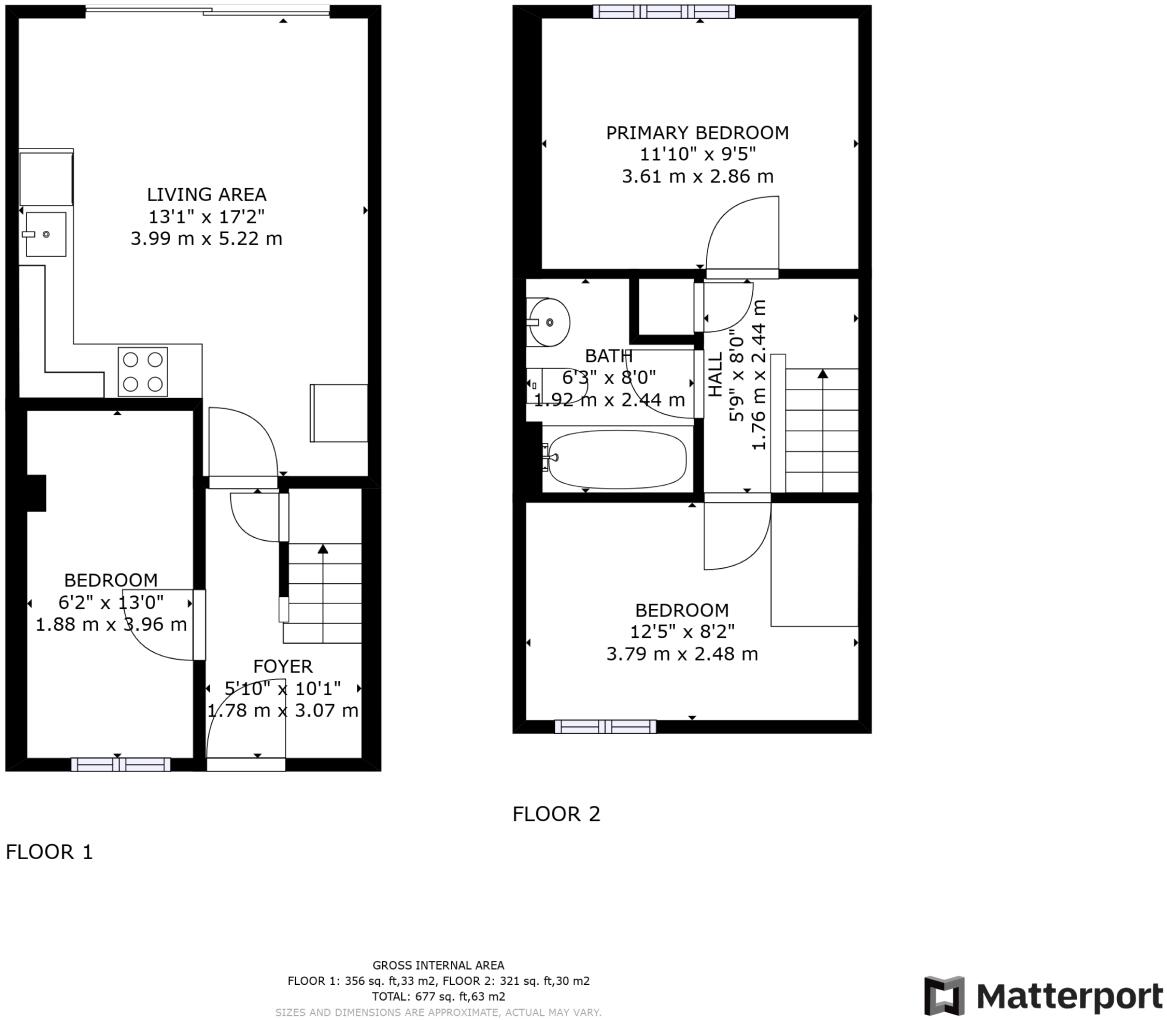6 Clinton Court, Nottingham, Ng1 4ds floorplan