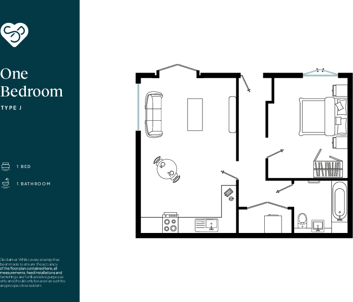 Flat D2, Smith House, Marina Place, Birmingham floorplan